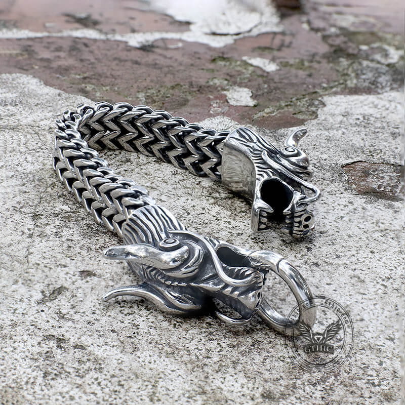 Scarab Bracelet with Triple Mystical Dragons – Lotus Arts de Vivre